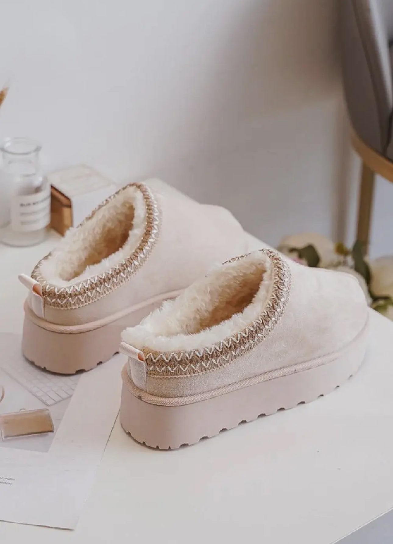 A soft platform slipper