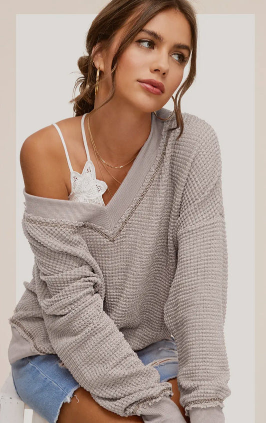 A knit oversized top